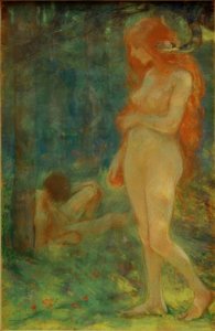 Adam i Ewa autorstwa Ludwig von Hofmann