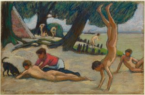 Chłopcy na plaży autorstwa Ludwig von Hofmann