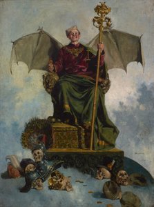 Alegoria Szatana (Władcy Świata), ok. 1900 (olej na płótnie) autorstwa Ludwik Stasiak