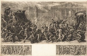 Splądrowanie Świątyni w Jerozolimie, ok. 1930 r. 1838. autorstwa Luigi Ademollo