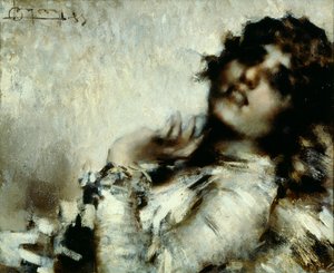 Portret kobiety (olej na płótnie)