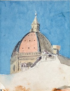 Kopuła kościoła Santa Maria del Fiore, Florencja (Akwarela autorstwa Luigi Garibbo
