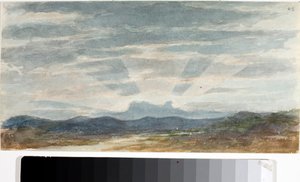 Pejzaż, efekty świetlne (Akwarela, przed 1825) autorstwa Luigi Garibbo