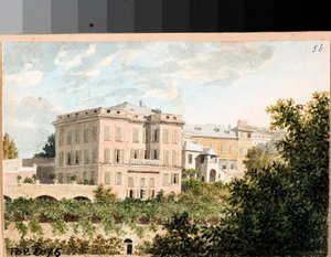 Widok willi Cambasio, Genua (Akwarela, ca 1820) autorstwa Luigi Garibbo