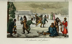 Lodowisko. Ilustracja ze starożytnych i współczesnych zwyczajów lub historii rządu autorstwa Giulio Ferrario, 1831