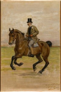 Vittorio Matteo Corcos zu Pferde autorstwa Luigi Gioli