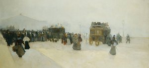 Place de la Concorde i Palais Bourbon, autorstwa Luigi Loir