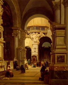 Kościół Santa Maria del Popolo w Rzymie – Luigi Marchesi (1825-1862) autorstwa Luigi Marchesi