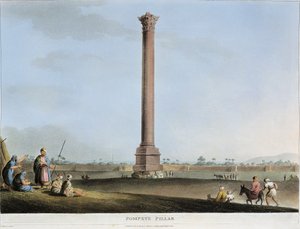 Egipt, Aleksandria, Filar Pompejusza autorstwa Luigi Mayer autorstwa Luigi Mayer
