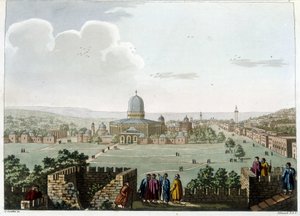 Świątynia Salomona (Meczet a Jerozolima) - w „”Widoki w dominiach osmańskich, w Europie, Azji i niektórych wyspach Morza Śródziemnego””” z oryginalnych rysunków wykonanych przez Luigiego Mayera, Londyn autorstwa Luigi Mayer