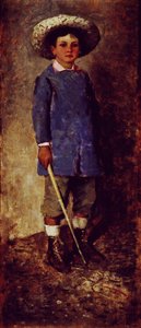 Portret dziecka, Luigi Nono (1850-1918), olej na desce.