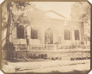 Zerghiande. Dom na wsi rosyjskiego ministra, Teheran, 1858. autorstwa Luigi Pesce