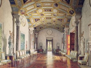 Wielka Sala Agatowa w Pałacu Katarzyny w Carskim Siole, 1859 (wc i kolor biały na papierze)