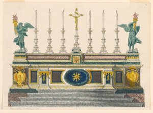 Rysunek, Ołtarz z kolorowych marmurów, ok. 1820 r.