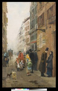 Ulica w Mediolanie, 1881 r.