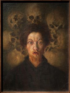 Autoportret z czaszkami