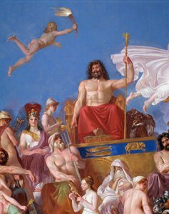 Sobór Bogów na Olimpie - Detal sklepienia Sali Iliady autorstwa Luigiego Sabatelli (1772-1850) 1819-1825 Florencja, Palazzo Pitti