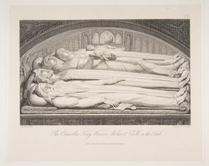 Radca, król, wojownik, matka i dziecko w grobie, z The Grave, a Poem..., 1 marca 1813. autorstwa Luigi Schiavonetti