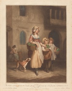 Dwie Pęczki za Penny, Pierwiosnki autorstwa Luigi Schiavonetti after Francis Wheatley
