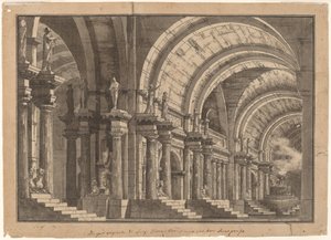 Monumentalna sala ze sklepieniem z ołtarzem dla palących autorstwa Luigi Tasca