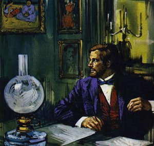 Gauguin miał nadzieję na powrót do Francji, ale jego przyjaciel przekonał go do pozostania na Tahiti (kolorowa litografia).