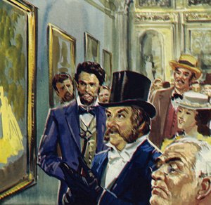 La Loge był wkładem Renoira w pierwszą wystawę impresjonistów (kolorowa litografia). autorstwa Luis Arcas Brauner