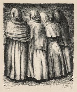 Kobiety z profilu Kobiety z profilu, 1945. autorstwa Luis Arenal
