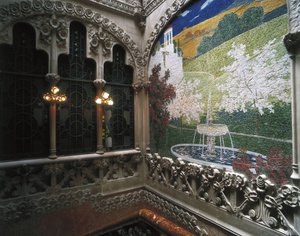 Mosaiques, Casa Nava (1901-1907), a Reus - DOMENECH I MONTANER, Lluis (1850-1923). Dom Navas. 1901-1907. HISZPANIA. Reus. Dom Navas. Dekoracja mozaikowa wnętrza. Modernizm. Architektura.