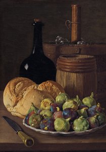Martwa natura z figami i chlebem 1770. autorstwa Luis Meléndez