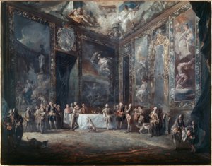 Karol III spożywa posiłek w obecności dworu autorstwa Luis Paret y Alcazar