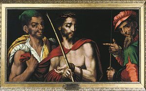 „Chrystus przed Poncjuszem Piłatem (Pontius Pilatius)” Obraz Luisa de Morales (1515-1586) XVI wiek autorstwa Luis de Morales