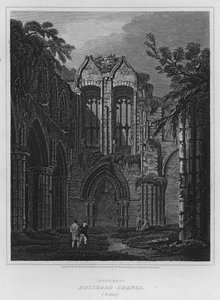 Wnętrze kaplicy Holyrood, West End (rycina) autorstwa Luke (after) Clennell