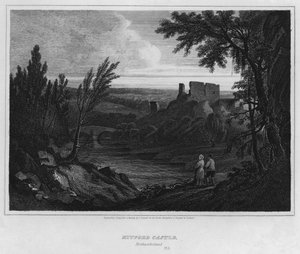 Zamek Mitford, Northumberland (rycina)
