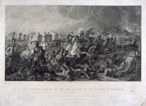 Decydująca szarża Strażników Życia w Waterloo autorstwa Luke (after) Clennell
