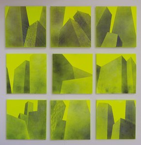 Constructed Series I - IX, 2014 (akryl na płótnie)