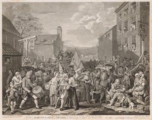Marsz do Finchley w roku 1746 po Hogarth, 1750.