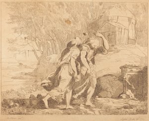 Dwie uciekające postacie autorstwa Lydia Bates after John Hamilton Mortimer