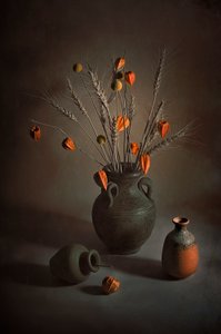 Jesienna martwa natura z ceramiką autorstwa Lydia Jacobs