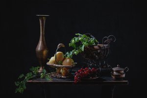Nastrojowa martwa natura z owocami autorstwa Lydia Jacobs