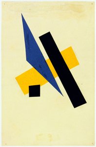 Sans titre - Popova, Lyubov Sergeyevna (1889-1924) Untitled Collage, gouache on paper 1917 23,9x15,6 - New York City. Museum of Modern Art (MOMA) autorstwa Lyubov Sergeevna Popova