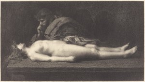 Lewita Efraima i jego zmarła żona autorstwa M.G. Fuchs after Jean Jacques Henner