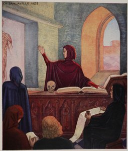 Henri de Mondeville wykłada anatomię na Uniwersytecie w Montpellier autorstwa M. Charles Sanlaville
