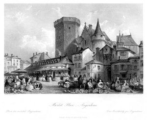 Rynek, Angoulême, Francja, XIX wiek