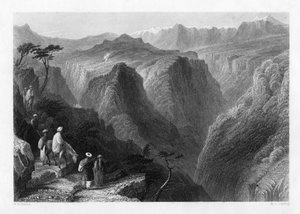 Góra Liban, powyżej doliny Kedesha lub Świętej Doliny, Liban, 1841.