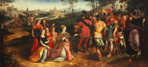 Coriolanus i Volumnia, autorstwa Maarten de Vos