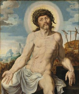 Chrystus jako Mąż Boleści autorstwa Maarten van Heemskerck (workshop of)