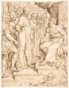 Chrystus przed Herodem autorstwa Maarten van Heemskerck