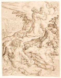 Chrystus na Górze Oliwnej autorstwa Maarten van Heemskerck
