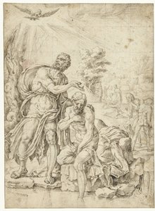 Chrzest Chrystusa autorstwa Maarten van Heemskerck
