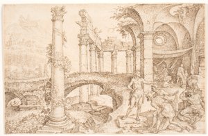 Szynka szydząca z Noego autorstwa Maarten van Heemskerck